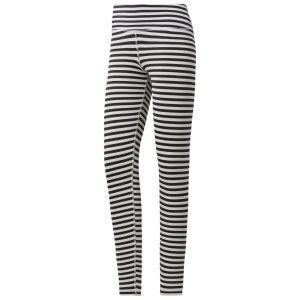 Reebok Striped Leggings Damen - Weiß/Schwarz - DE 685-DNJ